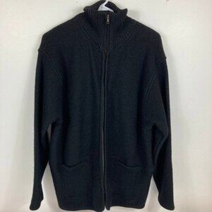 Womens Coldwater Creek‎ Wool Cardigan Full Zip Grandpa Sweater Jacket L
